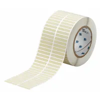 Pre-Cut Label Stock Roll: 1/4 in x 1 1/2 in, 1/4 in, Polyimide, Permanent Adhesive, Yellow (Matte) (MPN THT-4-724-10)