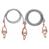 APPROVED VENDOR Dual Bonding and Grounding Wiring Set: (3) Alligator Clips, 2 ft/5 ft, PVC, Clear