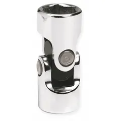 This 3/8" drive SAE flex socket features a 7/16" hex size with a 6-point standard configuration. The chrome finish provides corrosion resistance. It is not tether capable. Suitable for turning fasteners in confined or angled spaces where a standard socket cannot reach.