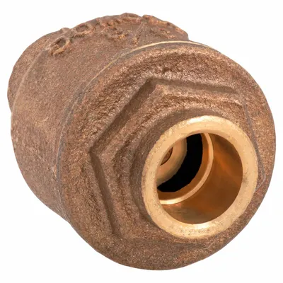 MILWAUKEE VALVE Low Lead Spring Check Valve: Swing, Inline Valve Body, 1/2 in Pipe Size - Lead-Free Bronze Inline Disc Check Valves