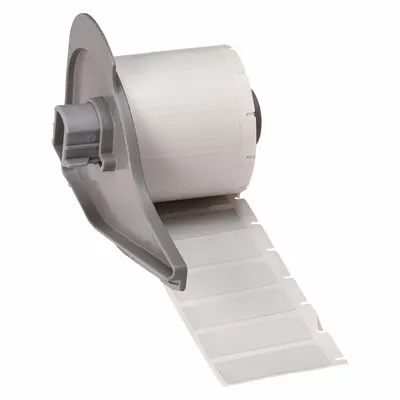 BRADY Pre-Cut Label Stock Roll: 1/2 in x 1 1/2 in, 1 1/2 in x 1/2 in, Polyester - Brady Precut Label Rolls