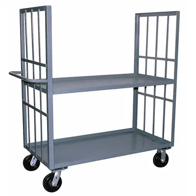 JAMCO Stock Truck: 3,000 lb, 4-Sided Lipped Lip, 24 in L x 60 in W x 57 in H Overall Dim. - Dual-Side-Access Slat-Wall Stock Trucks