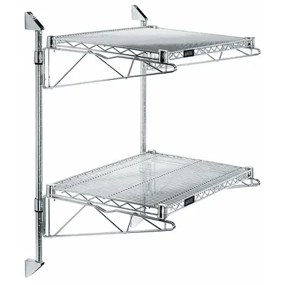 OEM Wire Wall Shelf: 36 in x 18 in - Adjustable-Height Stainless Steel Wire Wall-Mount Shelving