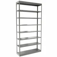 HALLOWELL Metal Shelving: Standalone, Heavy-Duty, 48 in x 12 in, 84 in Overall Ht, 8 Shelves (MPN DT5713-12HG)