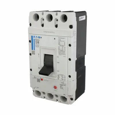 EATON Molded Case Circuit Breaker: 600 A Amps, 35kA at 480V AC, Fixed, ABC, Line/Load Lug - Power Defense Molded Case Circuit Breakers