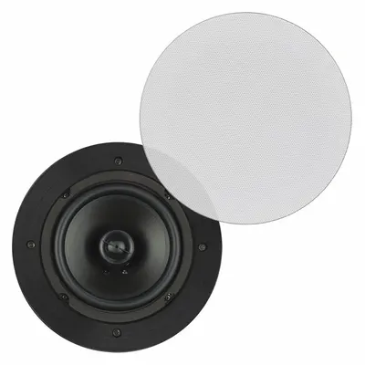 PHASETECH Speaker: Passive, 2-Way, 8 ohm Impedance, 9 in Overall Wd, 3 1/2 in Overall Ht - Ceiling-Mount Speakers