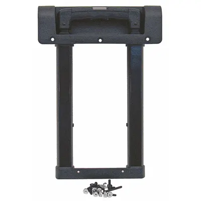 PLATT Telescopic Handle Set: 13 1/2 in x 9 5/8 in, Black, Plastic - Protective Case Telescoping Handles