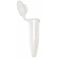 This 1.5 mL polypropylene microcentrifuge tube features a conical bottom for efficient pellet recovery and graduated markings for approximate volume measurement. The natural body and colorless closure allow easy sample visibility. Suitable for sample storage, centrifugation, and general laboratory processing