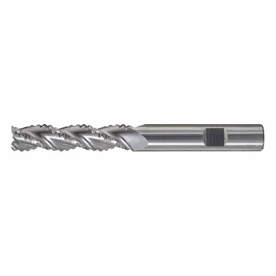 CLEVELAND Roughing End Mill: Carbide, TiCN Coated, 3 Flute, Coarse Pitch, 3/8" Mill Dia - Square Carbide Roughing End Mills for Nonferrous Materials