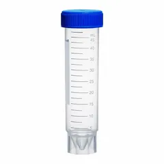 APPROVED VENDOR 50 mL Polypropylene Centrifuge Tube with Attached Screw Cap, Natural, Square Bottom, Graduated