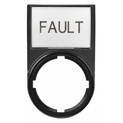 EATON Legend Plate: 22 mm Panel Mounting Size, Rectangular - Push-Button Rings & Plates