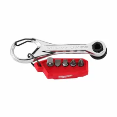Standard-head ratchet with a round head and chrome finish. Non-reversible design with a 4° minimum arc swing and 4-1/4 in overall length. Suitable for tightening or loosening fasteners in confined spaces where limited clearance requires a compact tool.