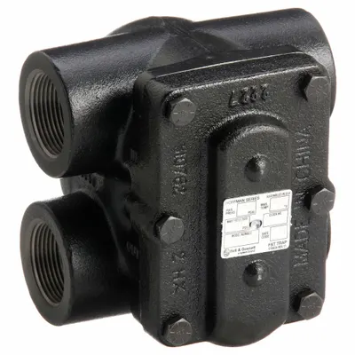BELL & GOSSETT Steam Trap: Cast Iron, 1 1/4 in FNPT, 2,200 lb/hr, 30 psi Max., 406°F Max. - Cast Iron H-Pattern Float & Thermostatic Steam Traps