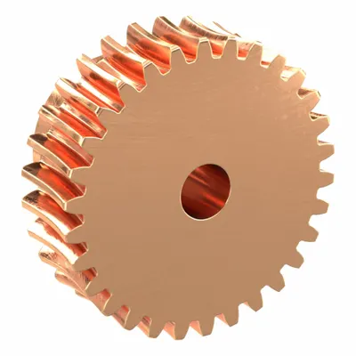 KHK GEARS Worm Wheel: Reduction Ratio 30, Module m 1, Right Hand, 20° Pressure Angle - Metric Worm Wheels