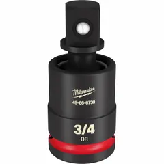 Square drive adapter with 3/4 in output size and 3 5/8 in overall length. Black phosphate finish. Connects sockets to impact wrenches at an angle for accessing fasteners in confined spaces.