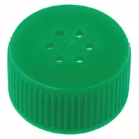 Cap: 22 mm Dia, Green, HDPE, Unlined, 17-11 mm Screw Closure Size, Narrow Mouth Size, Colored (MPN 229473)