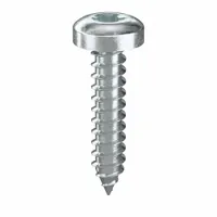 Sheet Metal Screw: #12 Size, 1 in Lg, Steel, Zinc-Plated, Torx®/Star, Pan, 50 PK (MPN 401360)