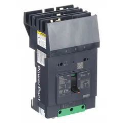 3-pole, 20 A B-Frame molded case circuit breaker rated 690V AC with a maximum AIR rating of 100kA at 120/240V AC. Features fixed instantaneous trip, ABC phase connection, and aluminum mechanical lug off-end terminals. Suitable for overcurrent protection in power distribution systems.