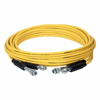ENERPAC Hydraulic Hose: 1/4 in ID, TR630 + TH630 x TH630 + TR630, 39 ft Lg, Yellow - Enerpac Twin-Line Hydraulic Hose Assemblies for Torque Wrenches