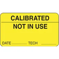 Calibration Label: 1 3/4 in Wd, 1 in Ht, Yellow, Paper, English, 1,000 PK (MPN 141459)