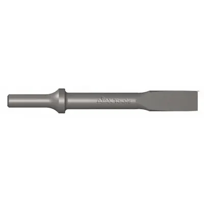 AJAX Chisel: 0.401 in Shank Size, Round, Round, 5/8 in Chisel Tip Wd - Flat Chisels for Air Hammers