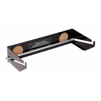 Steel wall-mounted dispenser for sorbent rolls up to 24 in wide and 20 in diameter. Includes a braking mechanism for controlled dispensing. Suitable for industrial spill response and maintenance areas