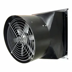 Direct-drive cylinder exhaust fan with a 24-inch plastic blade and a 1/2 hp totally enclosed air-over motor. Delivers 5,800 cfm at 115V AC, single phase. Suitable for general industrial ventilation applications such as removing heat, fumes, and stale air from manufacturing plants, warehouses, and commercial facilities.