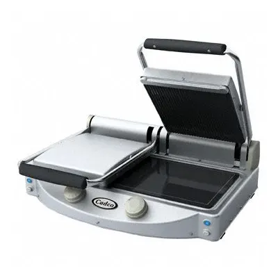 CADCO CPG-20 Double Panini Press with Glass Ceramic Plate, 24 in - Sandwich Presses
