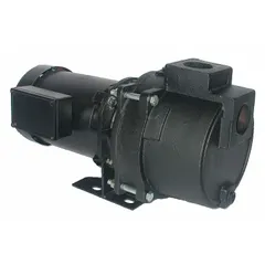 This self-priming sprinkler pump is designed for water transfer and irrigation systems. It features a 1 hp TEFC motor rated for 208-230/460V AC three-phase power, with a shut-off pressure of 40 psi. The totally enclosed fan-cooled construction protects against dust and moisture, making it suitable for outdoor or industrial environments.