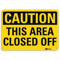Caution Sign: Plastic, Mounting Holes Sign Mounting, 10 in x 14 in Nominal Sign Size, 0.055 in Thick (MPN U4-1703-NP_14X10)