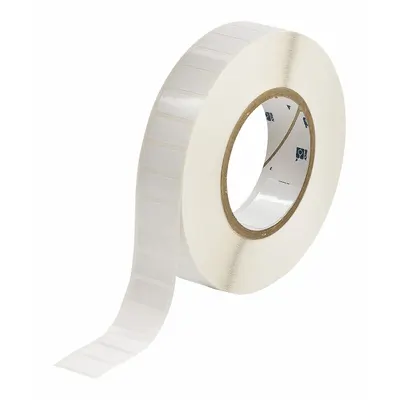 BRADY Pre-Cut Label Stock Roll: 1/2 in x 1 in, Rubber - Brady Thermal Transfer Precut Label Rolls