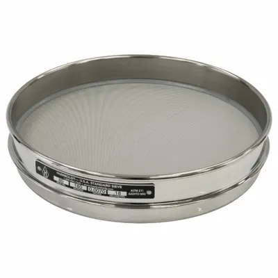 HUMBOLDT Standard Stainless Steel Cloth Test Sieve, #80, 8 in Dia - Standard Stainless Steel Cloth Test Sieves