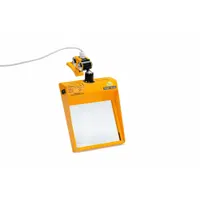 This universal grinder eye shield features a safety glass viewing window measuring 3-1/2 inches wide by 8-1/8 inches high. Integrated LED lights provide illumination for improved visibility during grinding, deburring, and sharpening operations. Suitable for use on bench grinders in workshop and maintenance settings