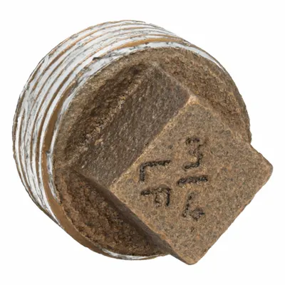 OEM APPROVED VENDOR Square Drive Solid Plug - Threaded Low-Pressure Pipe Fittings for Potable Water with Thread Sealant