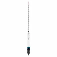 Specific Gravity Hydrometer: Baume Plain Form, 19/31, 0.1, Glass, +/-0.1°, 12 in Overall Ht (MPN 6609-3)