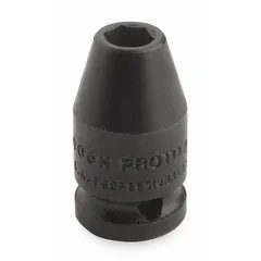 This 1/4" drive impact socket features a metric 11 mm, 6-point standard profile for fastening and loosening fasteners. With a 7/8" overall length and black oxide finish, it is suited for use with impact tools in automotive repair and industrial assembly applications.