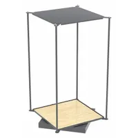 AKRO-MILS Revolving Storage Bin: 60 in x 43 5/8 in, Flat Bottom, 200 lb Load Capacity per Level (MPN 98325)
