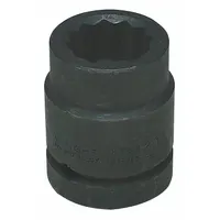 WRIGHT TOOL Impact Socket: 1 in Drive Size, SAE, 3/4 in Socket Size, 12-Point, Std, Black Oxide (MPN 8724)