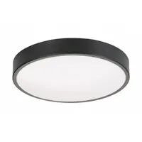 LED Flush Mount: 11 5/8 in Dia, Black, 3 in Ht, 1,800 lm, 3000K/3500K/4000K, 22 W, 120V AC, Octavia (MPN OTVF1218LAJD1BK)