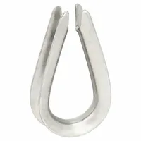 DAYTON Wire Rope Thimble: 3/16 in Compatible Rope Dia, 304 Stainless Steel, For Lifting, 25 PK