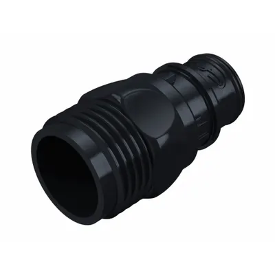 CPC Quick Connection Coupling: Straight, 3/8 in Pipe Size, Quick-Disconnect Coupler x GHT - Polysulfone Quick-Disconnect Tube Fittings