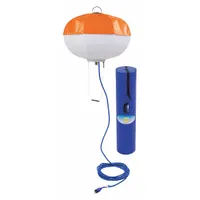 POWERMOON Temporary Job Site Light: LED, Corded, Balloon, 25 ft Power Cord Lg, 110V AC, Built-In (MPN PL600LED110V)