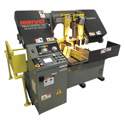 MARVEL Band Saw: Horizontal, 230V AC, 12 in x 10 1/4 in, 65 to 330 SFPM, 0° - Non-Mitering Automatic Horizontal Band Saws