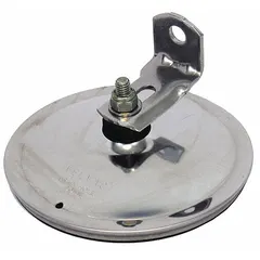 Round convex mirror designed for driver or passenger vehicle side use. Provides a wide-angle view to assist in reducing blind spots during lane changes and parking. 5-inch diameter.