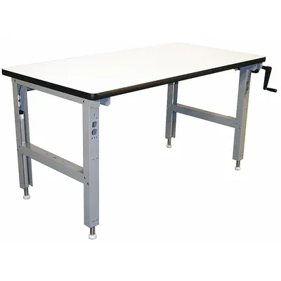 PRO-LINE Workbench: Adj Ht, Laminate, 72 in x 30 in, 750 lb Overall Load Capacity - Open-Base Workstations