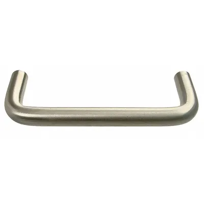 MONROE PMP Pull Handle: Threaded Holes, Stainless Steel, Silver, #8-32 Screw Size - Standard Pull Handles