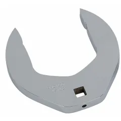 This SAE open end crowfoot wrench features a 1 7/16 in head size and a 3/8 in drive, designed for use with a socket wrench in confined spaces. The chrome finish provides corrosion resistance. Suitable for accessing fasteners in tight areas where standard tools cannot fit.