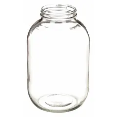 Clear Wide Mouth Round Glass Lab Bottles, 89-400, Colorless, 4 Pack