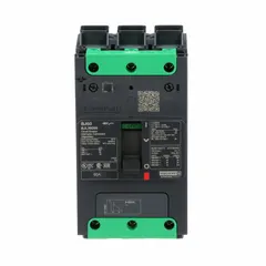 This 60 A molded case circuit breaker from the BJL series provides overcurrent protection in electrical distribution systems. It features a 100kA interrupting rating at 120/240V AC, fixed instantaneous trip, and Everlink Lug terminals on both ends for secure wiring. The ABC phase connection makes it suitable for three-phase branch circuit protection in commercial and industrial panels.