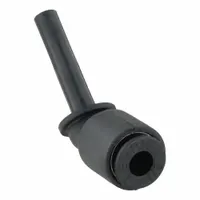 This nylon and nickel-plated brass tube fitting features push-to-connect connections on both ends for 1/4 in OD tubing. The elbow configuration allows directional changes in pneumatic air-line systems. Suitable for use in automation, packaging, and material handling equipment